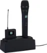 A dual charging dock suitable for use with CL8892D and CL8893D USB C rechargeable microphone transmitters.