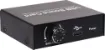 A compact USB sound card with mic and headphone connections. Level controls for volume and bass adjustment are provided. 