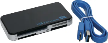 USB 3.0 Multi Card Reader This handy USB card reader allows data exchange directly from memory card to memory card with super speeds of 5Gbits and supports all popular Windows, Mac and Linux systems.