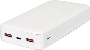 USB C Power Delivery Battery Bank 20000mAh Offering both the latest QuickCharge 3.0 charging and 18W USB-C PD output, this enormous 20,000mAh power bank will keep your devices charged away from mains power. 136x70x25mm
