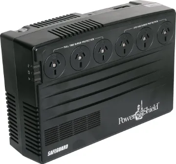 PSG750 UPS 750VA Safeguard The Office model is perfect for a home/office solution. It includes three battery backup and surge protected Australian sockets, three dedicated Australian outlets with surge protection and RJ45 phone line surge protection. Provides modified sinew