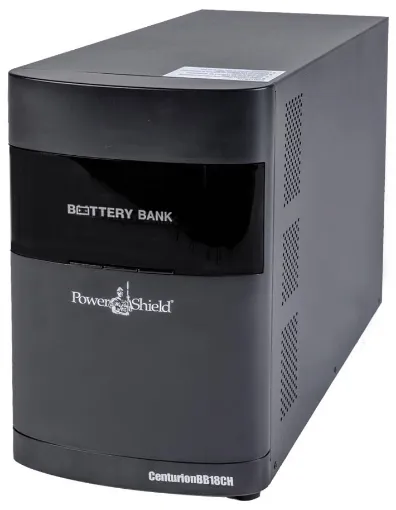 Add run time to your PowerShield Centurion UPS system with the PSCEBB18CH. Extends the standard run time for PSCE2000 at 50% load from 26 minutes to 220 minutes. 