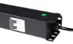 10 Outlet Vertical Power Rail (10A IEC C13) with 6KA C-Curve Circuit Breaker. Integrated 2m power cord (10A IEC C14) 0RU. Colour Black.