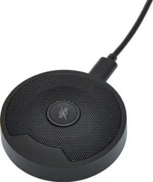 USB Conference Microphone It plugs into your laptop via USB type C connection and provides clear and crisp audio for group conferencing and one on one communications.