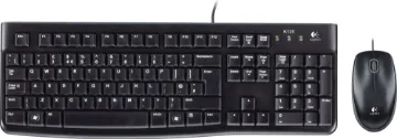 MK120 Logitech USB Keyboard And Mouse The Logitech MK120 USB desktop is the standard issue ergonomic keyboard and mouse. Full press, easy to read keys and a high resolution scrolling optical mouse for both comfort and speed.