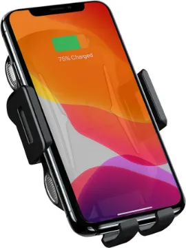 Qi Wireless 15W Charging Auto Sensing Phone Car Mount This 15 Watt Qi Wireless Charging Universal Phone Car Mount will not only charge your phone with its wireless fast charge feature but it will also allow you to safely use navigation apps in the car.