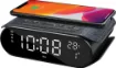 A stylish bedside or desktop radio alarm clock with in-built 15W wireless charging for your phone.