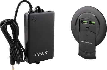 Desk Mount 96W USB C Power Delivery Charger  This USB power delivery charger allows you to build fast convenient device charging into your desk and is capable of charging a phone, laptop and tablet simultaneously thanks to a generous 96W power supply (included).