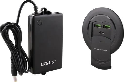 This USB power delivery charger allows you to build fast convenient device charging into your desk and is capable of charging a phone, laptop and tablet simultaneously thanks to a generous 96W power supply (included).