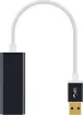 Converts a USB3.0 port into an RJ45 ethernet port for network connection.