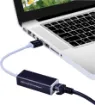 Converts a USB3.0 port into an RJ45 ethernet port for network connection.