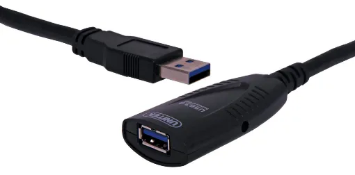 Achieve distances up to 5m with high speed 4.8Gbps USB3.0 connection. Ideal for connecting USB3.0 peripherals such as external drives in server racks etc, where 3m USB3.0 leads may not be long enough. Powered via USB bus, no plugpack required. 