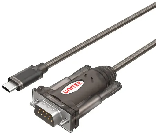 Converts USB C type plug to a DB9 RS-232 serial plug. Suits most operating systems. 1.5m lead. Supports Windows and Mac OS.