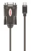 Converts USB C type plug to a DB9 RS-232 serial plug. Suits most operating systems. 1.5m lead. Supports Windows and Mac OS.