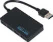 This hub features 4 x USB 3.0 Type "A" ports so you can instantly connect up to 4 USB peripherals.
