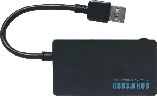 This hub features 4 x USB 3.0 Type "A" ports so you can instantly connect up to 4 USB peripherals.