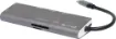 A compact hub providing connection for an external monitor via HDMI up to 4K @ 30Hz. Connects to USB type C devices and provides connection for external peripherals via 3 x USB 3.0 ports, SD card slot, Micro SD card slot, gigabit wired ethernet port and external monitor connection via HDMI.