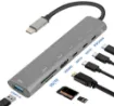 This multi hub provides connection for an external monitor via HDMI up to 4K @ 30Hz and additional peripherals in a compact design. 100W PD passthrough.