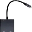 This handy hub features USB C connection to your laptop and provides 2 x HDMI 4K ports, 1 x USB C port and 1 x USB A port. Provides PD pass through charging up to 100W. 