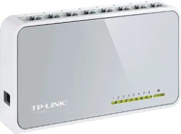 TL-SF1008D 8 Port 10/100M Ethernet Switch TL-SF1008D 8-port 10/100Mbps Fast Ethernet Switch provides 8 10/100Mbps Auto-Negotiation RJ45 ports. All ports support Auto MDI/MDIX function, eliminating the need for crossover cables or Uplink ports. The Switch is Plug-and-Play and each port can be used