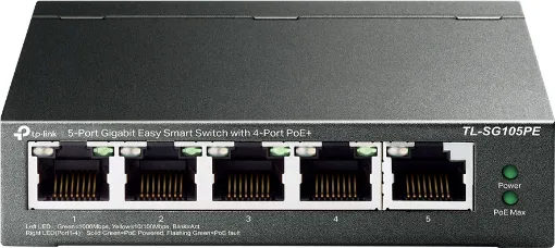 Professional 5-Port Gigabit Easy Smart Switch with 4-Port PoE+
Easy to Use, Multi-Purpose PoE Switch with Powerful Performance