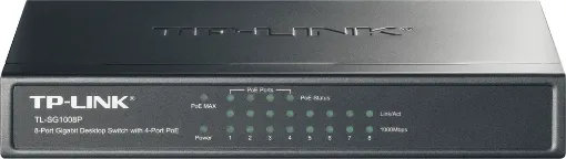 8-Port Gigabit Desktop Switch with 4-Port PoE provides the seamless network connection. It integrates 1000Mbps Gigabit Ethernet and 10/100Mbps Fast Ethernet network capabilities. 

4 of the 8 Auto-Negotiation RJ45 ports (port-1 to port-4) of the switch 