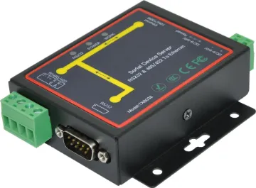 Serial To Ethernet Converter RS232/422/485/Modbus This serial to ethernet converter allows you to easily send serial RS232/422/485/Modbus over ethernet for controlling equipment over longer distances than traditional serial cables. This device can be controlled and set up remotely using a handy web based interface.
