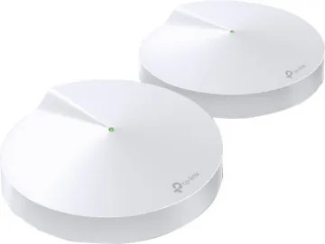 Deco M5 Whole-Home Mesh Wi-Fi Router System 2pk This Deco M5 Whole-Home Mesh Wi-Fi Router System is the ultimate whole-home Wi-Fi solution with comprehensive security and filtering. It delivers fast, uninterrupted Wi-Fi to every room, improving coverage, speed and reducing dead spots. Deco is also easy to set up and grows as you add devices to your home. Dual band AC1300. This system is a 2 pack