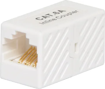 Cat6A RJ45 Joiner Coupler Cat6A approved network cable joiner. Straight through, pin to pin.