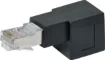 Allows bottom entry for RJ45 modular patch cables. Cat6A.
