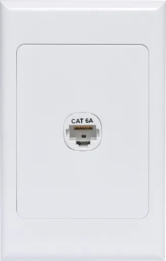Keystone wallplates, ideal for telephone and computer use. Wall plates include connectors. 
Size: 70W x 115H.
