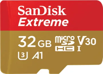 Extreme Micro SDHC Card 32GB Get extreme speed and performance with the SanDisk Extreme microSDHC or microSDXC UHS-I Memory Card. The perfect companion for your smartphone, tablet, or camera, this memory card delivers Full HD video (1080p) recording and playback, and quicker data transfer. Includes SD adaptor. 30mb/s