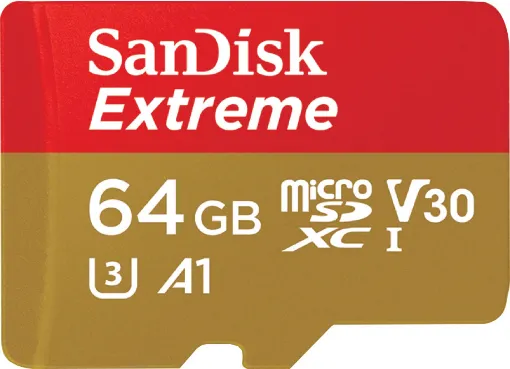 Get extreme speed and performance with the SanDisk Extreme microSDHC or microSDXC UHS-I Memory Card. The perfect companion for your smartphone, tablet, or camera, this memory card delivers Full HD video (1080p) recording and playback, and quicker data transfer. Includes SD adaptor.