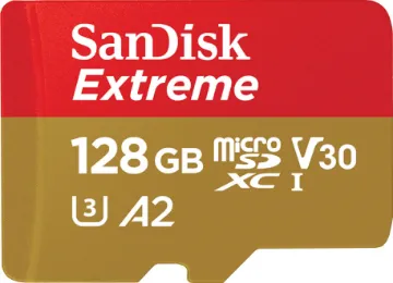Extreme Micro SDHC Card 128GB Get extreme speed and performance with the SanDisk Extreme microSDHC or microSDXC UHS-I Memory Card.