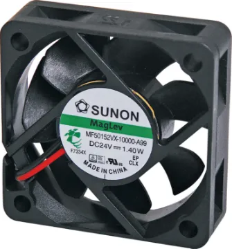 50mm 24VDC Maglev Bearing Cooling Fan Sunon MF50152VX-1000U-A99. A 24V DC 50mm Sunon Maglev/Vapo Bearing Cooling Fan with thermoplastic frame.