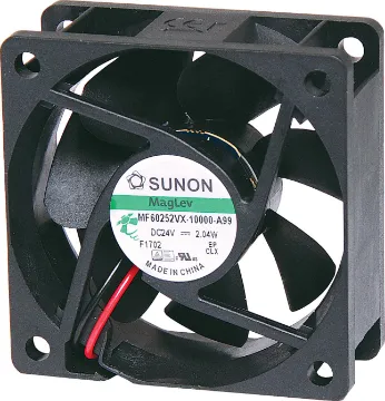 60mm 24VDC Maglev Bearing Cooling Fan Sunon MF60252VX-1000U-A99. A 24V DC 60mm Sunon Maglev/Vapo Bearing Cooling Fan with thermoplastic frame.