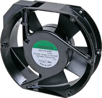 171mm 240VAC Ball Bearing Cooling Fan Sunon A2175-HBT.TC.GN. A 240V AC 171mm Axial Sunon Ball Bearing Cooling Fan with diecast aluminium frame.