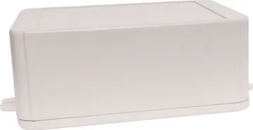 125Lx80Wx50Hmm Flange Mount Box This range of low cost 
ABS enclosures include mounting ears for surface mounting. In addition, they include a shallow recess on the base and lid to house a membrane or lexan panel. Moulded mounting posts are included in both the base and lid for securin