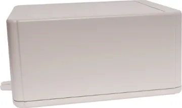 125Lx100Wx60Hmm Flange Mount Box This range of low cost 
ABS enclosures include mounting ears for surface mounting. In addition, they include a shallow recess on the base and lid to house a membrane or lexan panel. Moulded mounting posts are included in both the base and lid for securin