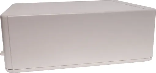 This range of low cost 
ABS enclosures include mounting ears for surface mounting. In addition, they include a shallow recess on the base and lid to house a membrane or lexan panel. Moulded mounting posts are included in both the base and lid for securin