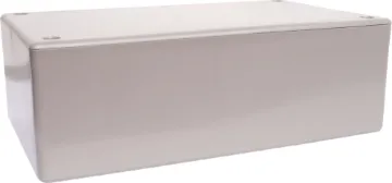 UB1 (157Lx95Wx53Hmm) Grey ABS Jiffy Box Manufactured from sturdy ABS plastic these boxes have a moulded PCB mounting design. Allows PCB's to be installed vertically, or snapped in horizontally without the use of PCB stand-offs.