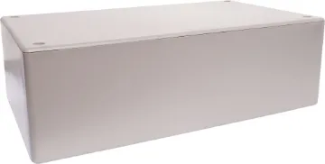 UB2 (197Lx112Wx63Hmm) Grey ABS Jiffy Box Manufactured from sturdy ABS plastic these boxes have a moulded PCB mounting design. Allows PCB's to be installed vertically, or snapped in horizontally without the use of PCB stand-offs.