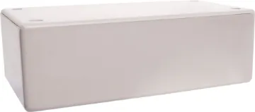 UB3 (130Lx67Wx43Hmm) Grey ABS Jiffy Box Manufactured from sturdy ABS plastic these boxes have a moulded PCB mounting design. Allows PCB's to be installed vertically, or snapped in horizontally without the use of PCB stand-offs.