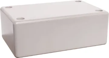 UB5 (82Lx54Wx30Hmm) Grey ABS Jiffy Box Manufactured from sturdy ABS plastic these boxes have a moulded PCB mounting design. Allows PCB's to be installed vertically, or snapped in horizontally without the use of PCB stand-offs.