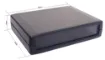 A mini instrument case (105W x 80D x 33Hmm) constructed from translucent black ABS plastic. 4 piece tongue and groove construction. Enclosure panels are easily customisable for your project. 