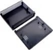 A mini instrument case (105W x 80D x 33Hmm) constructed from translucent black ABS plastic. 4 piece tongue and groove construction. Enclosure panels are easily customisable for your project. 