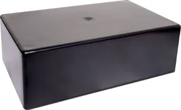UB1 (157Lx95Wx53Hmm) Black ABS Jiffy Box Manufactured from sturdy ABS plastic these boxes have a moulded PCB mounting design. Allows PCB's to be installed vertically, or snapped in horizontally without the use of PCB stand-offs.