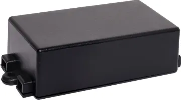 64Lx36Wx21Hmm ABS Flange Mount Box Miniature boxes designed for wiring junctions, small circuits and relays. Ideal for use in automotive applications. Friction fit lid for quick assembly and easy access if required. Provided with 3 cable entries.