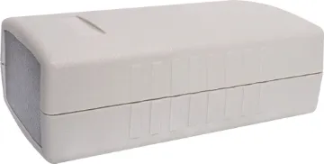 90x50x32mm ABS Light Grey Instrument Case This professional series features solid ABS screw-together construction, internal PCB guides and an attractive rounded finish. Larger sizes (H 0218, H 0220 & H 0222) include stick on rubber feet and brass screw inserts. Dust and moisture proof.