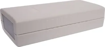 120x60x30mm ABS Light Grey Instrument Case This professional series features solid ABS screw-together construction, internal PCB guides and an attractive rounded finish. Larger sizes (H 0218, H 0220 & H 0222) include stick on rubber feet and brass screw inserts. Dust and moisture proof.